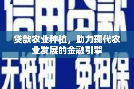 珲春贷款农业种植，助力现代农业发展的金融引擎