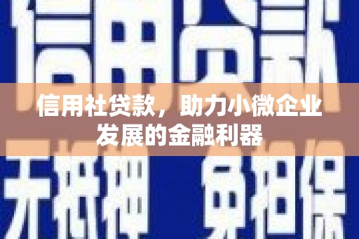 珲春信用社贷款，助力小微企业发展的金融利器