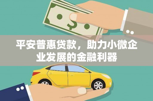 珲春平安普惠贷款，助力小微企业发展的金融利器