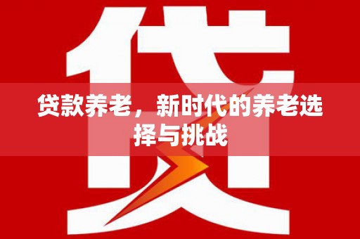 珲春贷款养老，新时代的养老选择与挑战