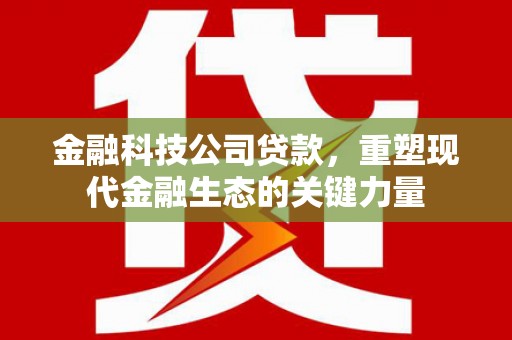 珲春金融科技公司贷款，重塑现代金融生态的关键力量
