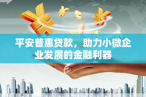 珲春平安普惠贷款，助力小微企业发展的金融利器