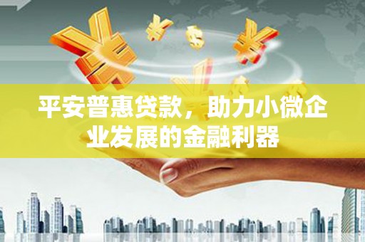 珲春平安普惠贷款，助力小微企业发展的金融利器